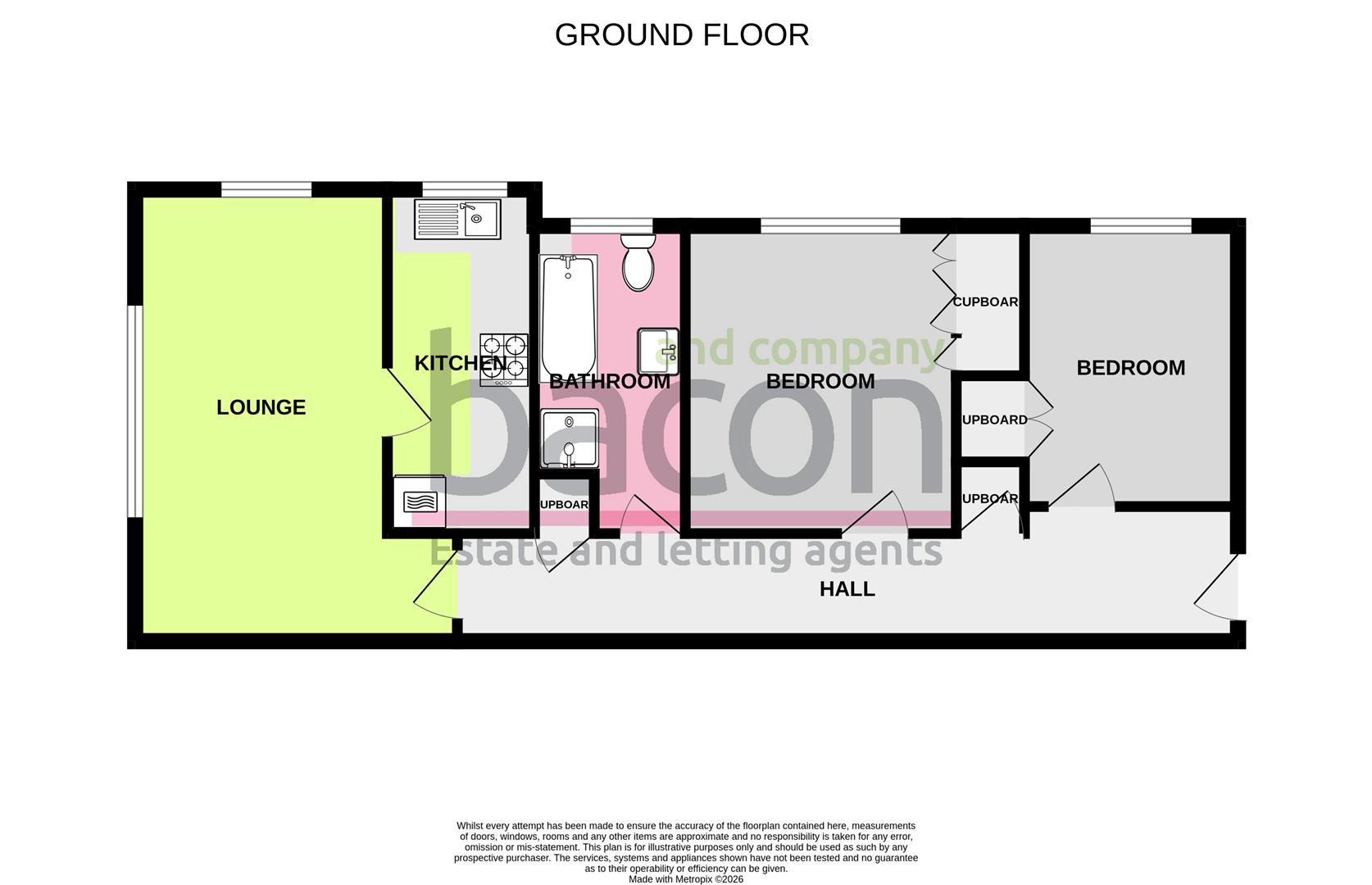 Floor Plan | Flat - Purpose Built | Pelham Court, Stonehurst Road, Worthing | For Sale